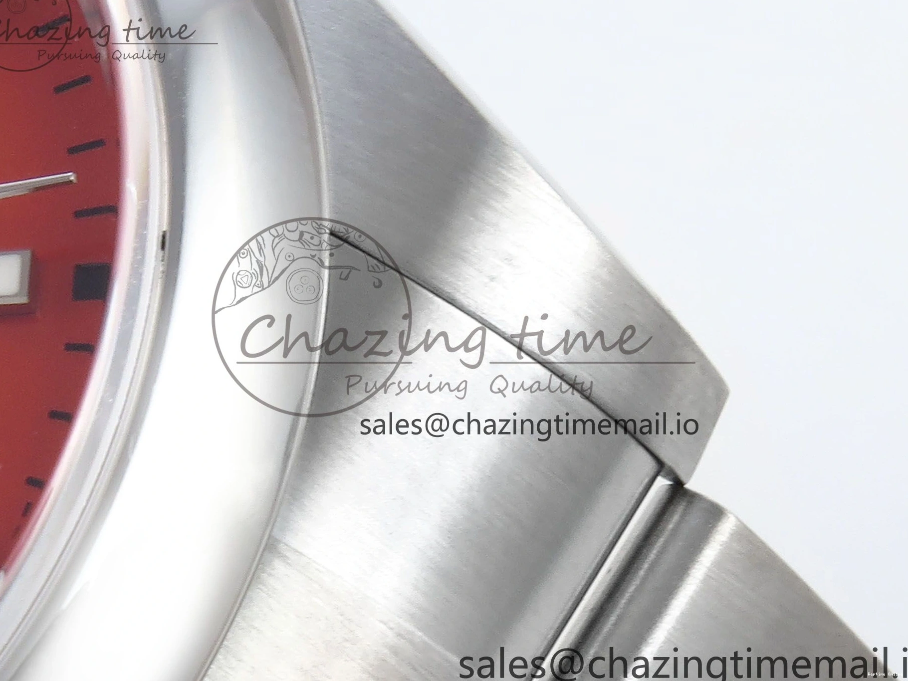 0204 Sustainable Oyster Perpetual 124300 41mm EWEF Best Edition 904L Steel Red Dial A 768